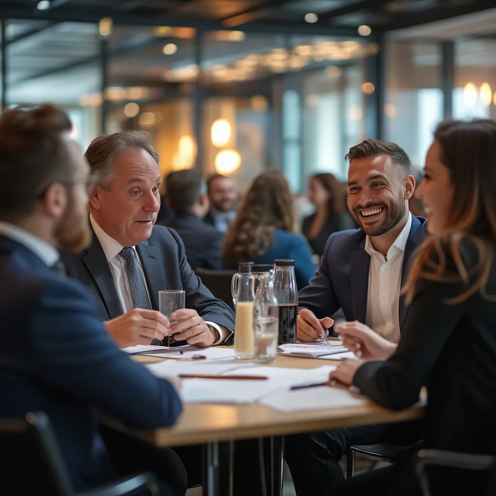 Comunidad de profesionales compartiendo experiencias en evento